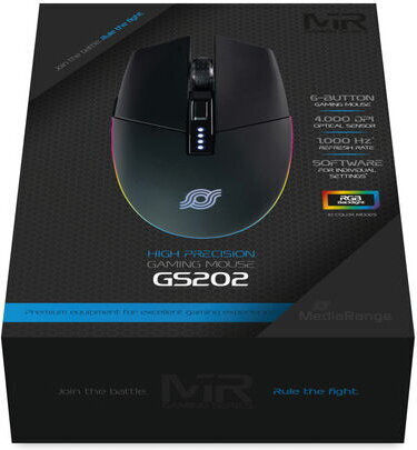 MediaRange MRGS202 RGB Gaming Mouse 4000 DPI Negru