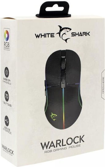 White Shark GM-5010 Warlock Gaming Maus 6400 DPI Schwarz