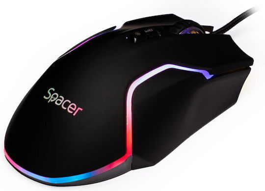 Spacer SPGM-ALIEN-RACE RGB Gaming Mouse 12000 DPI Black