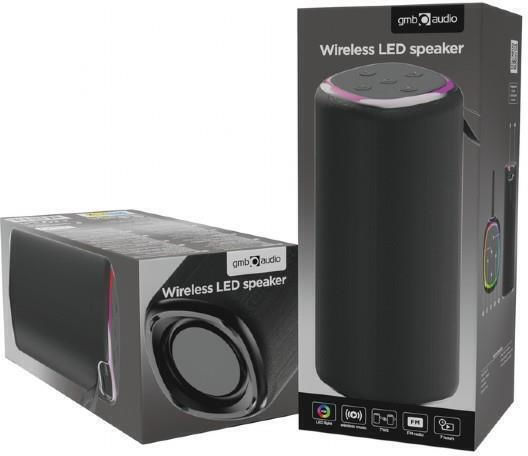 Gembird Bluetooth Speaker 10W with Radio and Battery Life up to 4 hours Black SPK-BT-LED-08L