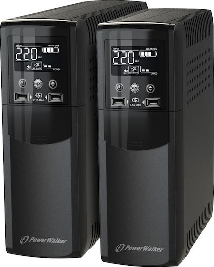 Powerwalker VI 1500 CSW IEC UPS Line-Interactive 1500VA 900W με 8 IEC Πρίζες