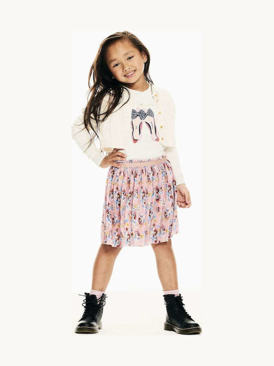 Garcia Jeans Floral Pleated Skirt B14909-2862 Pink Girl