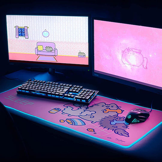 Grupo Erik Pusheen Gaming Mouse Pad XXL (900mm) με RGB Φωτισμό Ροζ MGGEL001