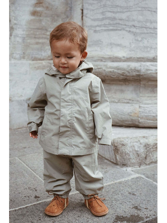 Konges Slojd Αδιάβροχο Σετ Τζάκετ+παντελόνι Milo Rain Dried Sage 12m-10y