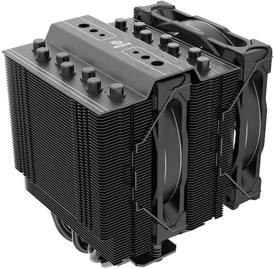 Akasa Soho H7 Dual Ψύκτρα Επεξεργαστή Διπλού Ανεμιστήρα για Socket AM4/AM5/1200/115x/1700 με ARGB Φωτισμό