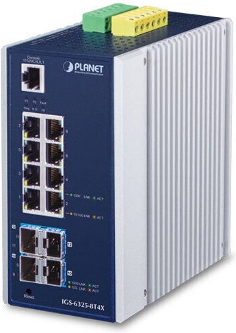 Planet IGS-6325-8T8S4X Managed L3 Switch with 8 Gigabit (1Gbps) Ethernet Ports and 12 SFP Ports