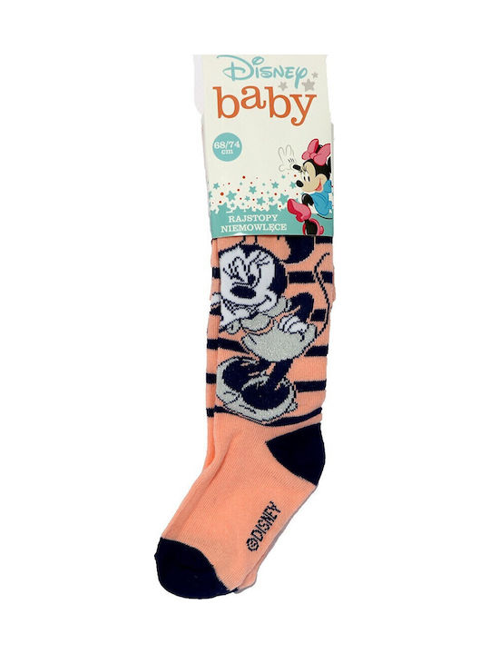 Disney Baby Minnie Mouse Βρεφικό Καλσόν Dis Mf 51 36 1324 Βερίκοκο