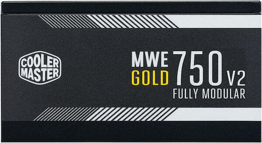 CoolerMaster MWE Gold 750 V2 750W Черен Компютърно захранване Пълен модул 80 Plus Gold
