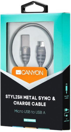 Canyon 1m Braided USB 2.0 to micro USB Cable Gold (CNS-USBM5DG)