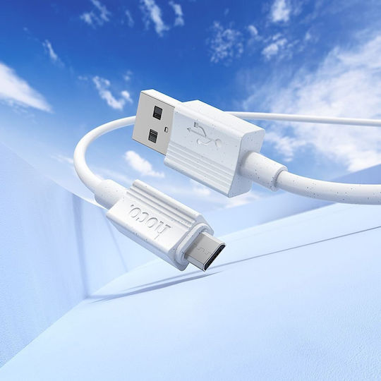 Hoco Regulat USB 2.0 spre micro USB Cablu Alb 1m 1buc