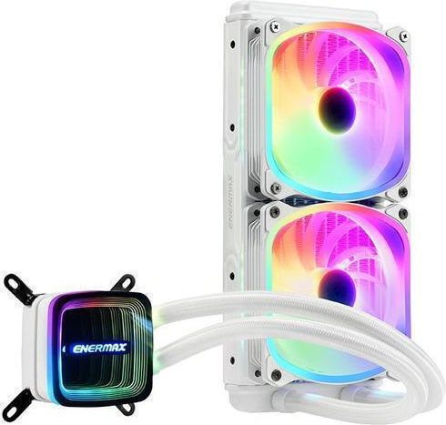 Enermax Aquafusion ADV Υδρόψυξη AIO CPU με 2 Ανεμιστήρες 120mm και RGB Φωτισμό Λευκή