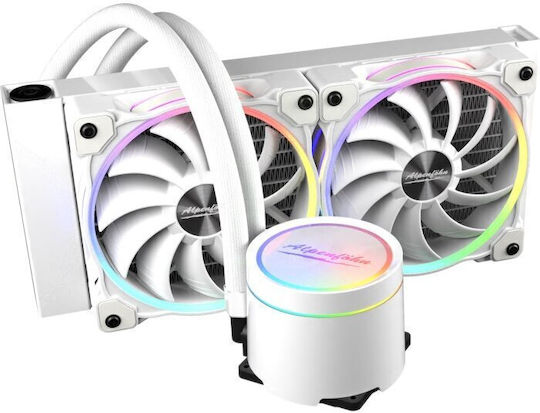 Alpenfoehn Gletscherwasser 240 ARGB Υδρόψυξη AIO CPU με 2 Ανεμιστήρες 120mm Λευκή