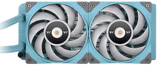 Thermaltake Toughliquid 240 ARGB Sync Υδρόψυξη AIO CPU με 2 Ανεμιστήρες 120mm Τιρκουάζ