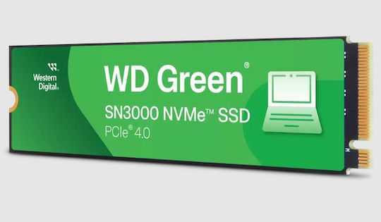 Western Digital Green SN3000 SSD 500GB M.2 Type PCI Express 4.0 Connection WDS500G4G0E-00CPS0 Bulk