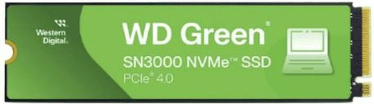 Western Digital Green SN3000 SSD 500GB M.2 Type PCI Express 4.0 Connection WDS500G4G0E-00CPS0 Bulk