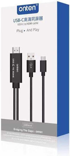 Onten OTN-9572S HDMI-Kabel männlich - MHL 1,8m Schwarz
