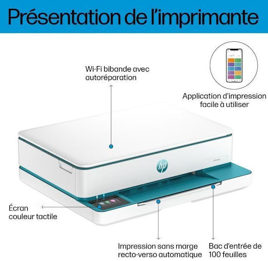 HP Envy 6122e All-in-One Έγχρωμο Πολυμηχάνημα Inkjet με WiFi και Mobile Print