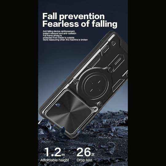 Techsuit Umschlag Rückseite Metallisch Schwarz (Motorola Edge 60 Pro)