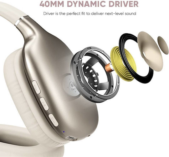 Sonic Gear Airphone 6 Wireless / Wired Over Ear Headphones with 10 hours of Operation Mauve Pink
