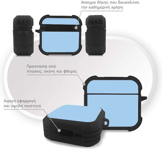 Sonique Colorbloc Series Hülle Silikon in Türkis Farbe für Apple AirPods 4
