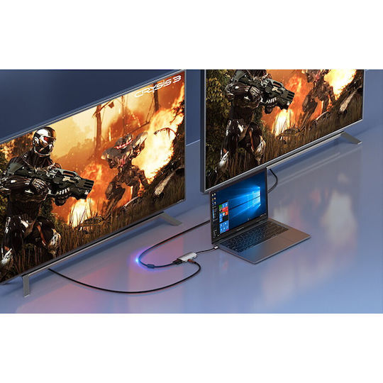 Vention USB-C Docking Station με HDMI 4K PD και σύνδεση 2 Οθονών Γκρι (TOAHB)