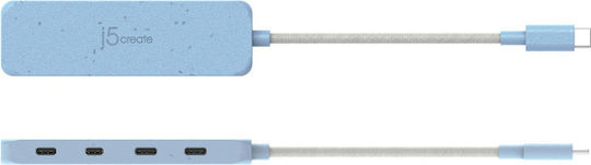 J5create Hub 4 Θυρών USB 3.0 με σύνδεση USB-C