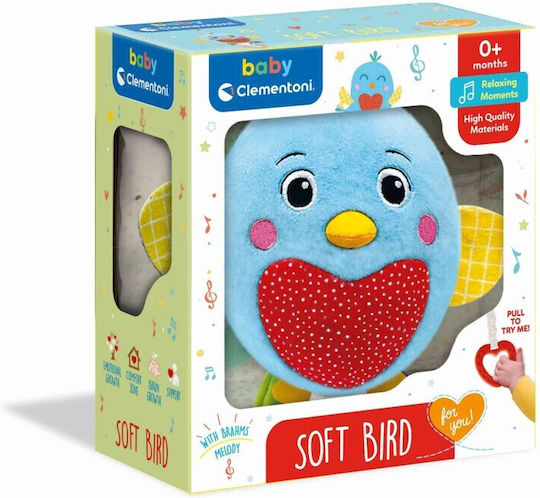 Baby Clementoni Окачена Играчка За Детско Легло Plush Музикална Птица За Новородени