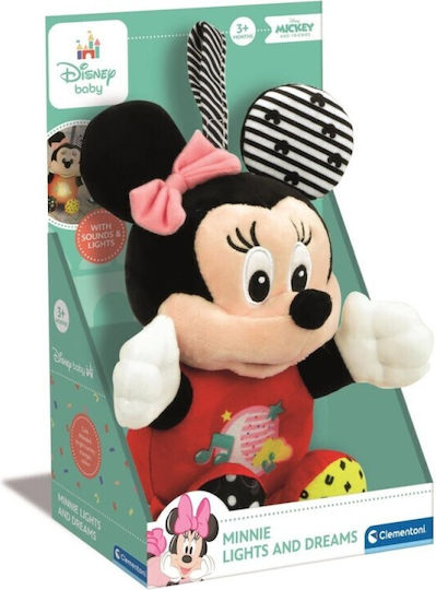 Clementoni Animăluț Baby Minnie Lighting Plush din Țesătură cu Lumină și Sunete pentru 6++ Luni