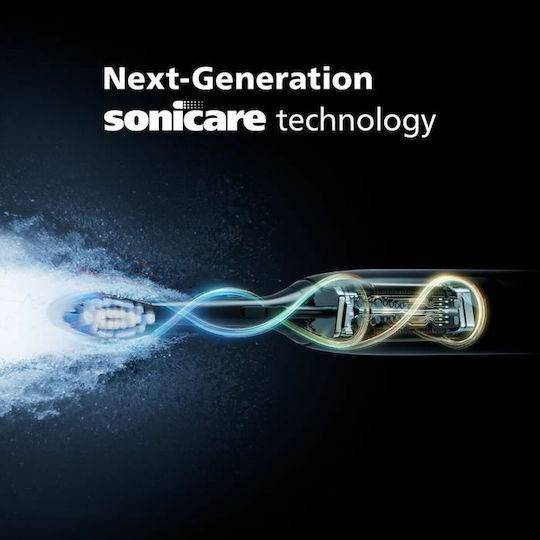 Philips Sonicare DiamondClean 9000 Elektrische Zahnbürste mit Drucksensor und Reisetasche Schwarz