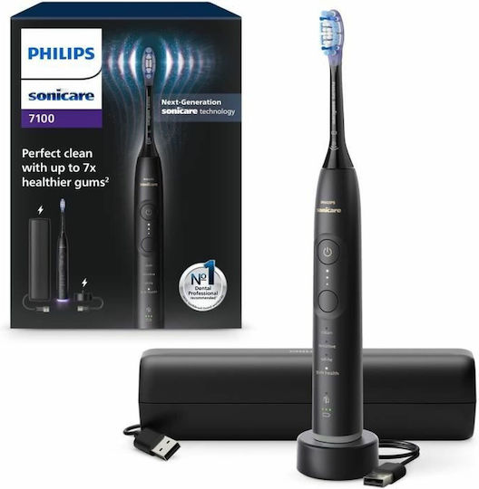 Philips Sonicare 7100 Ηλεκτρική Οδοντόβουρτσα με Αισθητήρα Πίεσης Μαύρη