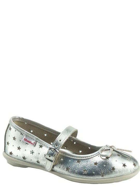 Titanitos Kids Ballerinas F651 with Adjustable Metal Clasp Gold