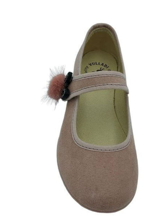 Kids Ballerinas with Hoop & Loop Closure Pink