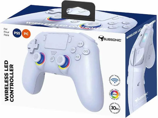 Subsonic SA5716-1 Ασύρματο Gamepad για PS5 Λευκό