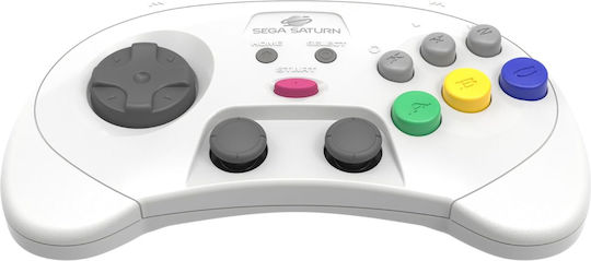 Retro-bit PRO Controller Ενσύρματο για Sega Saturn Λευκό