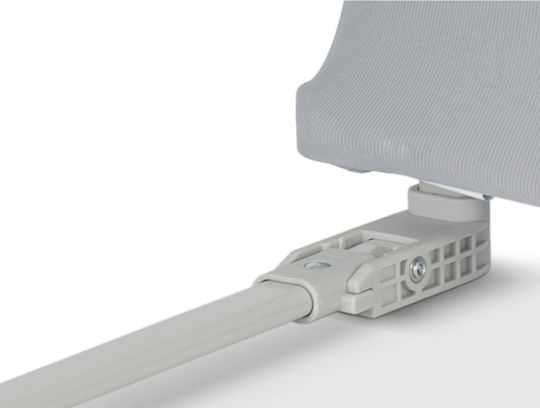 Nukido Pliabil Pat Rails din Metal în Culoare Gri 120x44x41εκ. 1buc