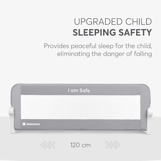 Kikka Boo I am Safe Bed Rail Guard made of Fabric in Gray Color 120x42cm 1pcs