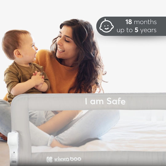 Kikka Boo I am Safe Bed Rail Guard made of Fabric in Gray Color 120x42cm 1pcs