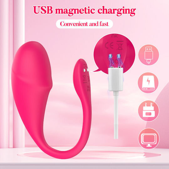 Ασύρματος Δονητής Σιλικόνης Sexopolis Ayla Silicone Remote Controlled Vibrator Ροζ