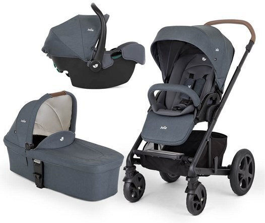Joie Chrome Dlx Reversible 3 in 1 Baby Stroller Suitable for Newborn Moon Light 11.28kg