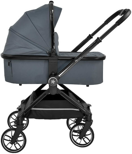 Bebe Stars Mirage Adjustable 2 in 1 Baby Stroller Suitable for Newborn Gray