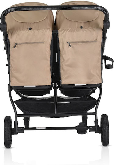 Moni TwinGo Doppelter Kinderwagen Geeignet für Neugeborene Camel 15.2kg