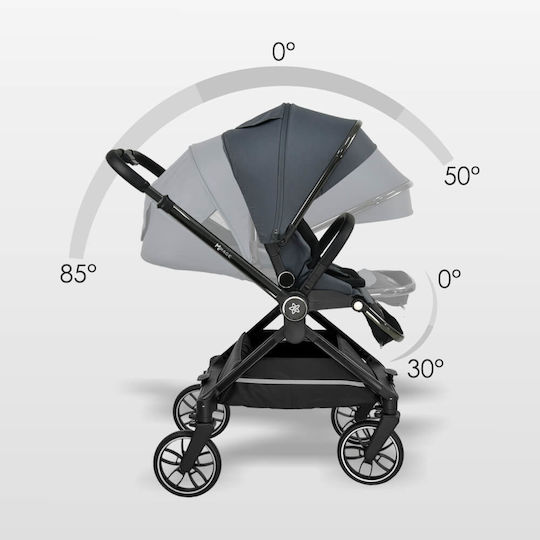 Bebe Stars Mirage Adjustable 2 in 1 Baby Stroller Suitable for Newborn Gray