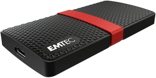 Emtec X200 Portable USB 3.1 / USB-C External 2.5" SSD 512GB Red