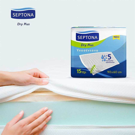 Septona Dry Plus Incontinence Underpads with 5 Protection Layers 60x90cm 15pcs