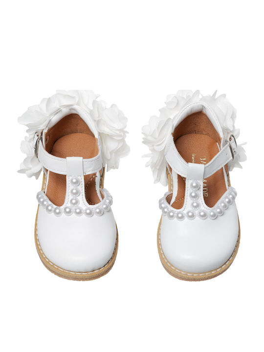 Kinder Pumps & Ballerinas Anatomische Weiße Leder Ballerina Kapanoula Leder