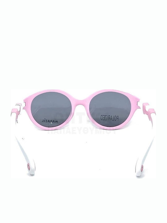 Marasil Runde Kinder-Sonnenbrillen Rosa