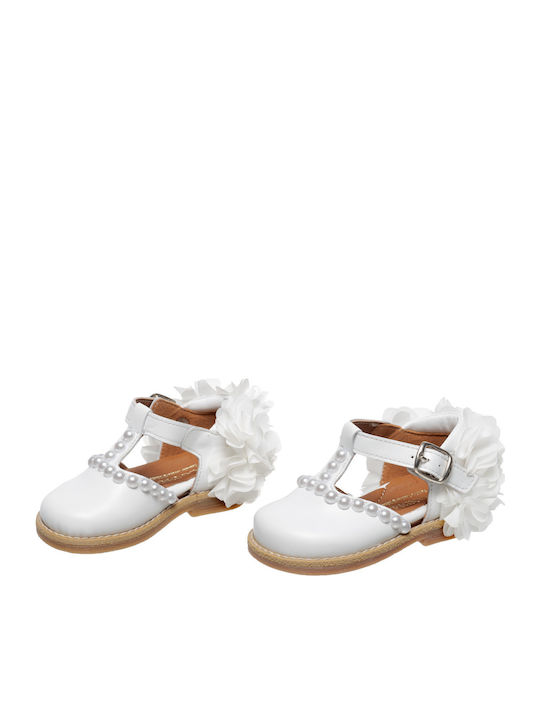 Kinder Pumps & Ballerinas Anatomische Weiße Leder Ballerina Kapanoula Leder