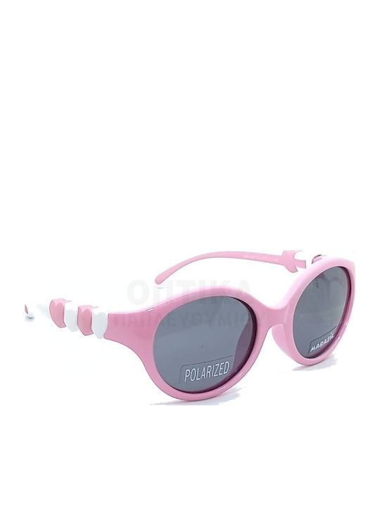 Marasil Runde Kinder-Sonnenbrillen Rosa