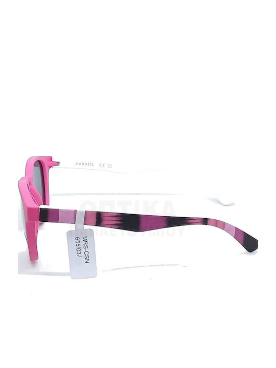 Marasil Στρογγυλά Παιδικά Γυαλιά Ηλίου με Polarized Φακό Ροζ