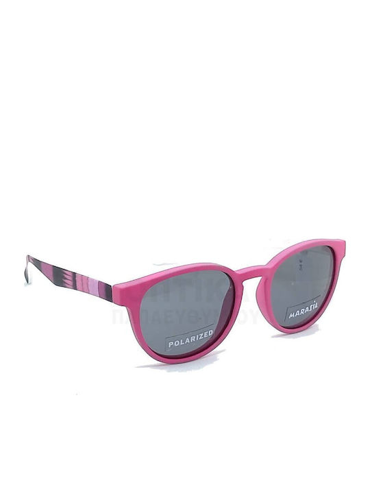 Marasil Στρογγυλά Παιδικά Γυαλιά Ηλίου με Polarized Φακό Ροζ